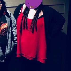 Chiffon double layer swing cami